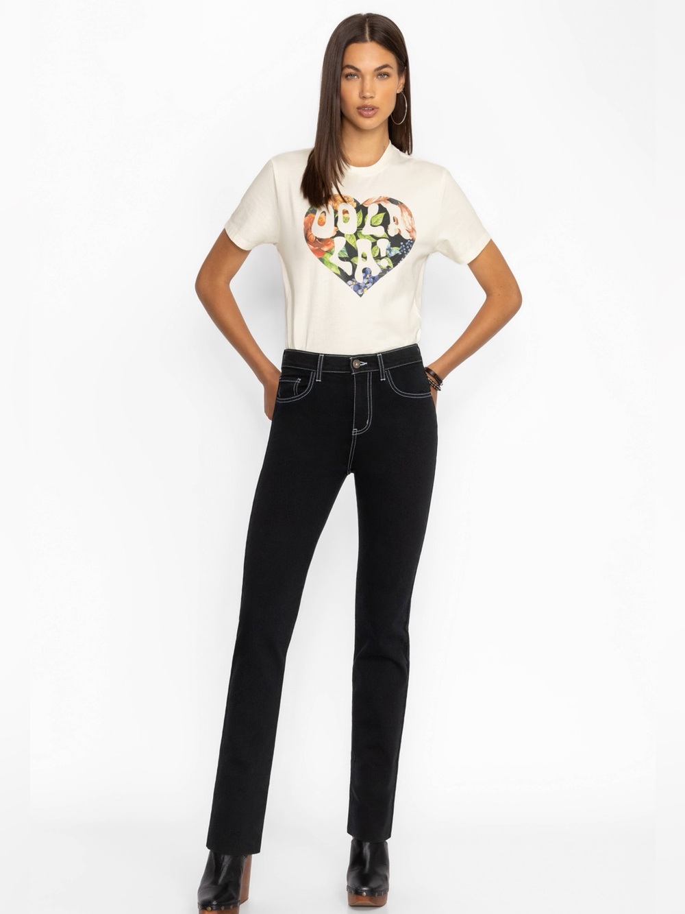 Johnny Was Sancere Straight Leg Jean in True Black Wash